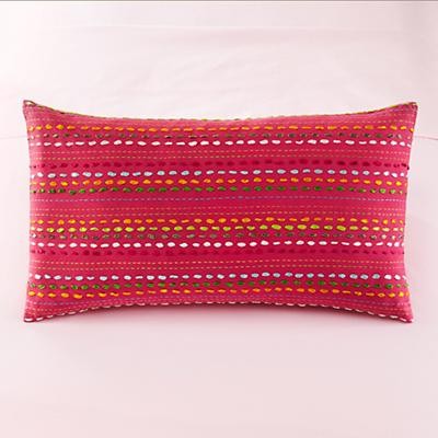 Kids Pink Embroidered Throw Pillow