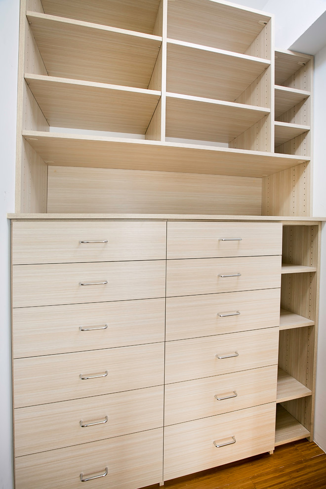 This is an example of a contemporary storage and wardrobe in New York.