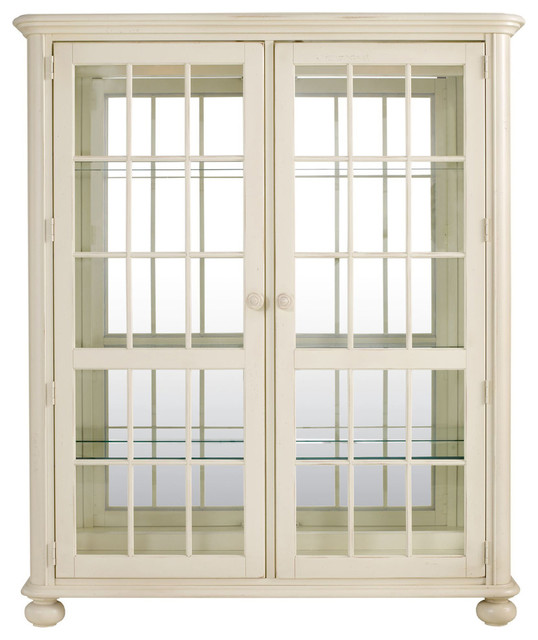 Coastal Living Cottage Newport Glass and Mirror China Cabinet