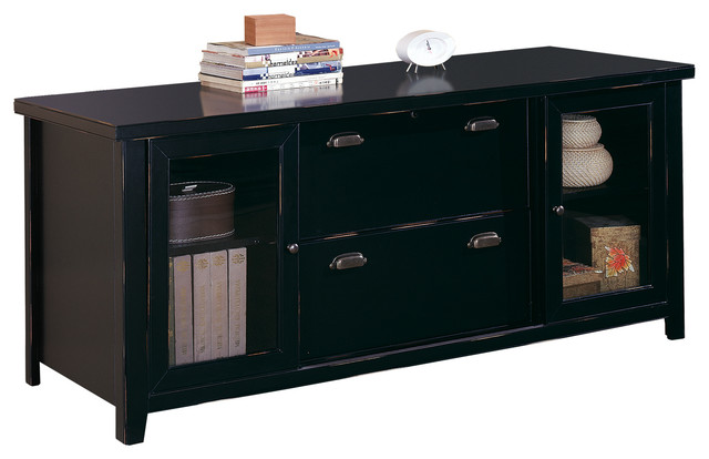 Martin Furniture Tribeca Loft Black Storage Credenza