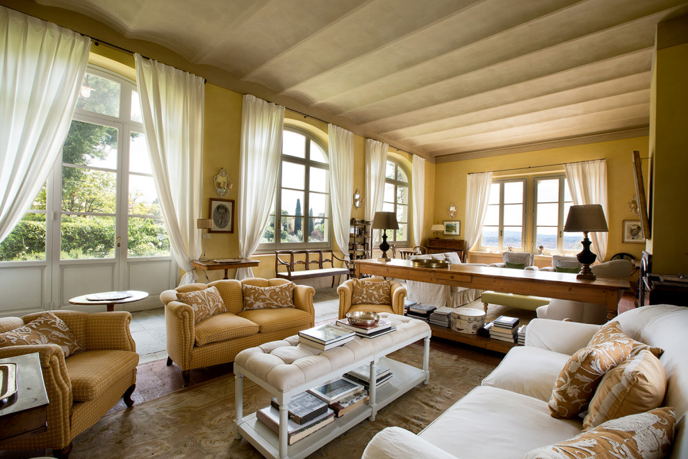 Inspiration for a mediterranean living room in Florence.