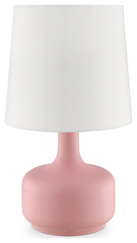 Modern Soft Pink Table Lamp with Touch Switch Contemporary Table