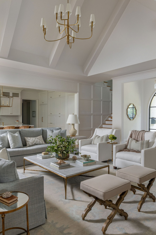 Inspiration for a transitional living room remodel in Charleston
