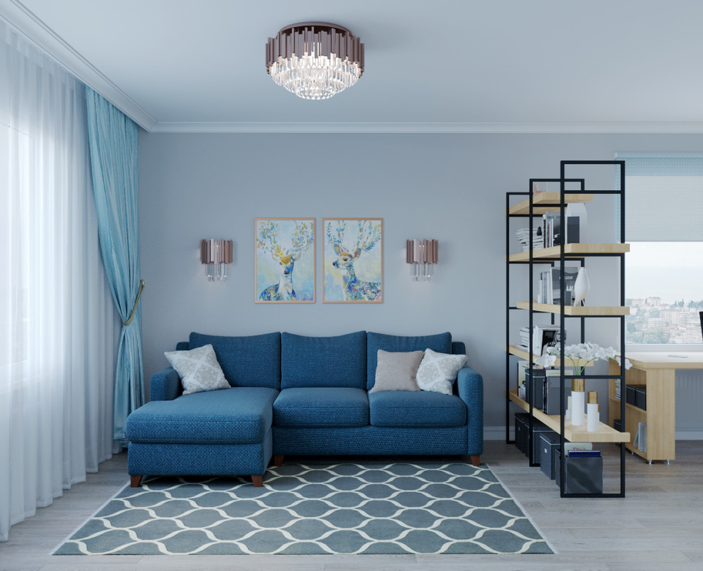 Зонирование гостиной перегородкой