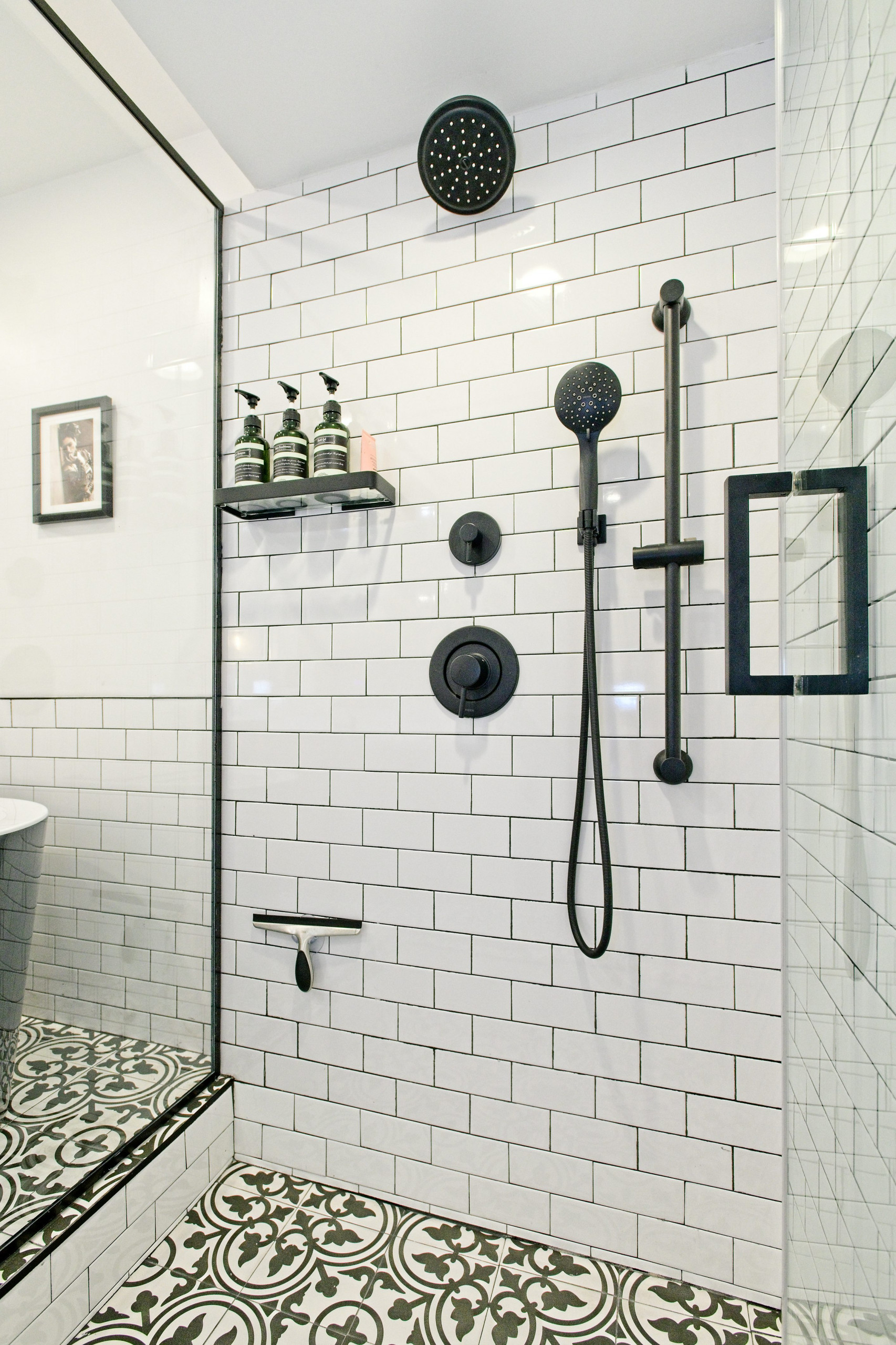 Clean, sleek shower system