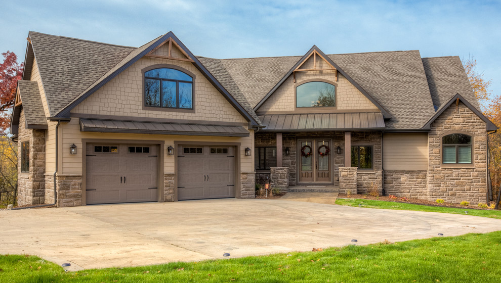 Transitional exterior home photo in Cedar Rapids