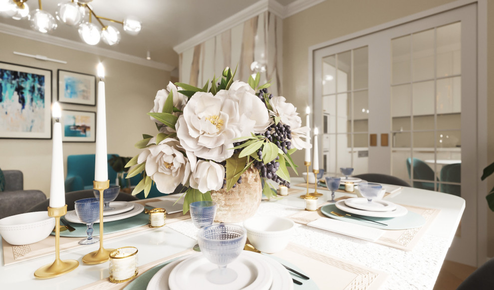 Гостиная с камином