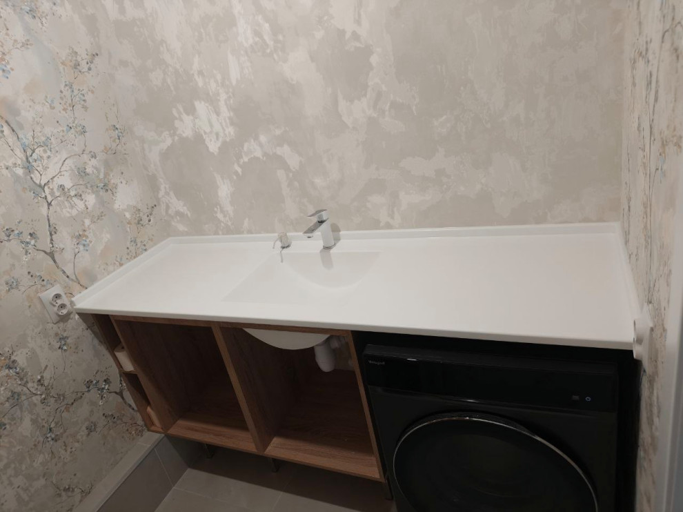 Акриловая столешница и мойка в ванную комнату