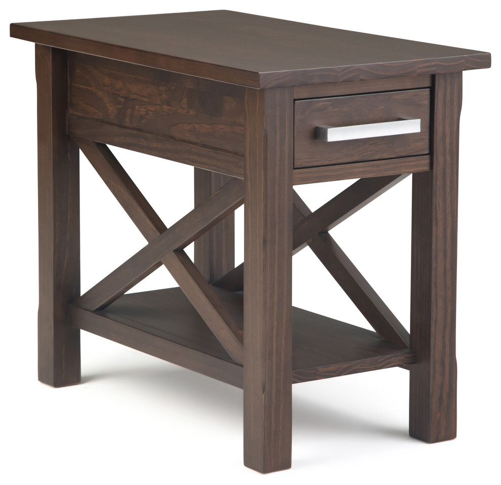 Kitchener Solid Wood 14" Contemporary Narrow Side Table ...