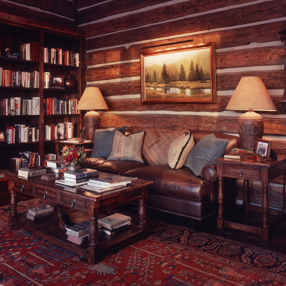 This is an example of a country home office in Other.