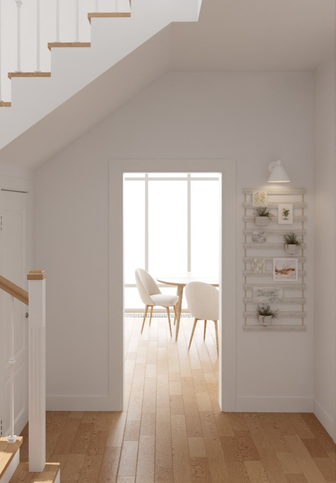 Частный дом в белом цвете