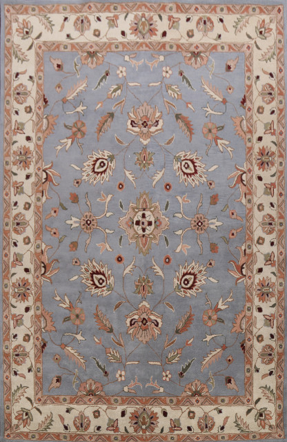 Traditional Floral Oriental Area Rug Hand-tufted Large Wool Carpet ...