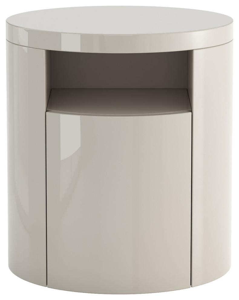 Mulberry Side Table Glossy Chateau Gray Contemporary Side Tables And End Tables By Modloft