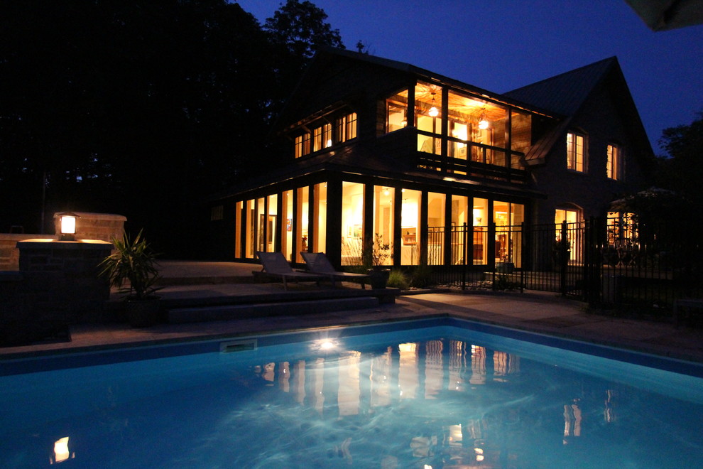 Inspiration for a transitional pool remodel in Toronto