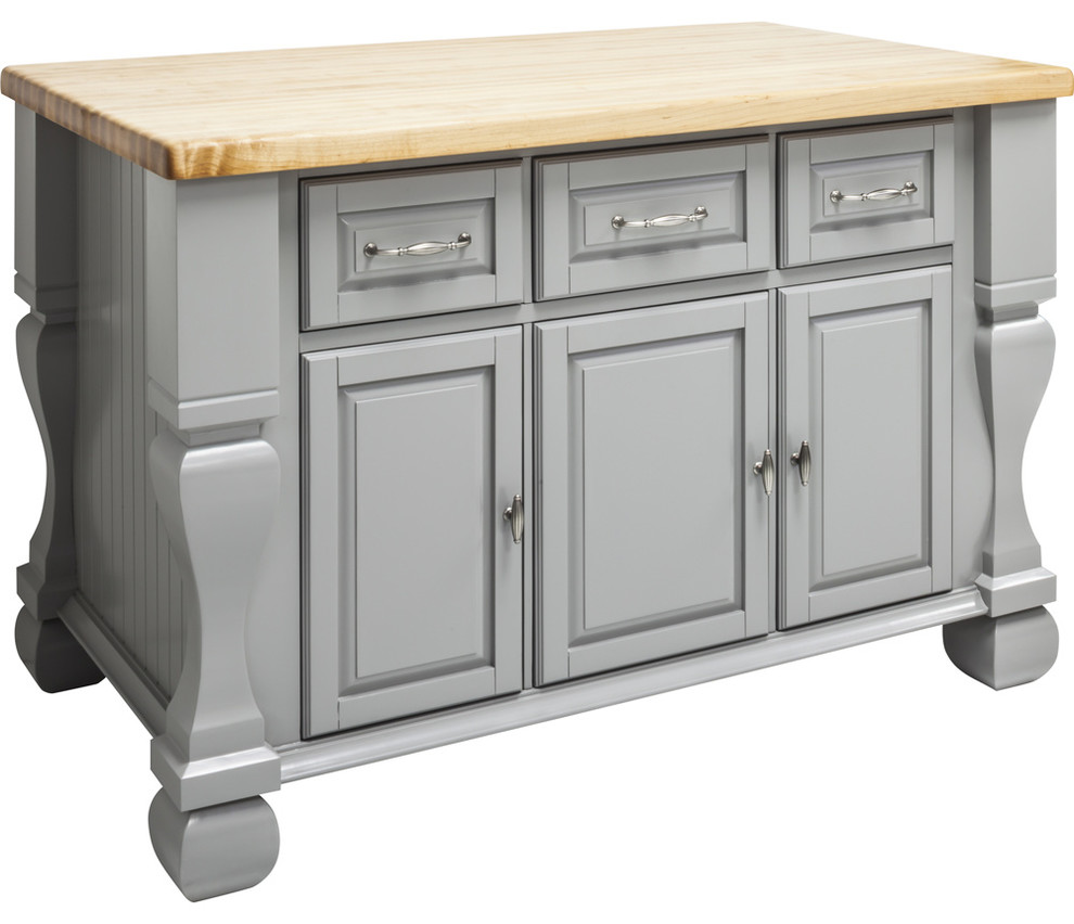 53" Tuscan Kitchen Island Without Top Pantry And Organizers