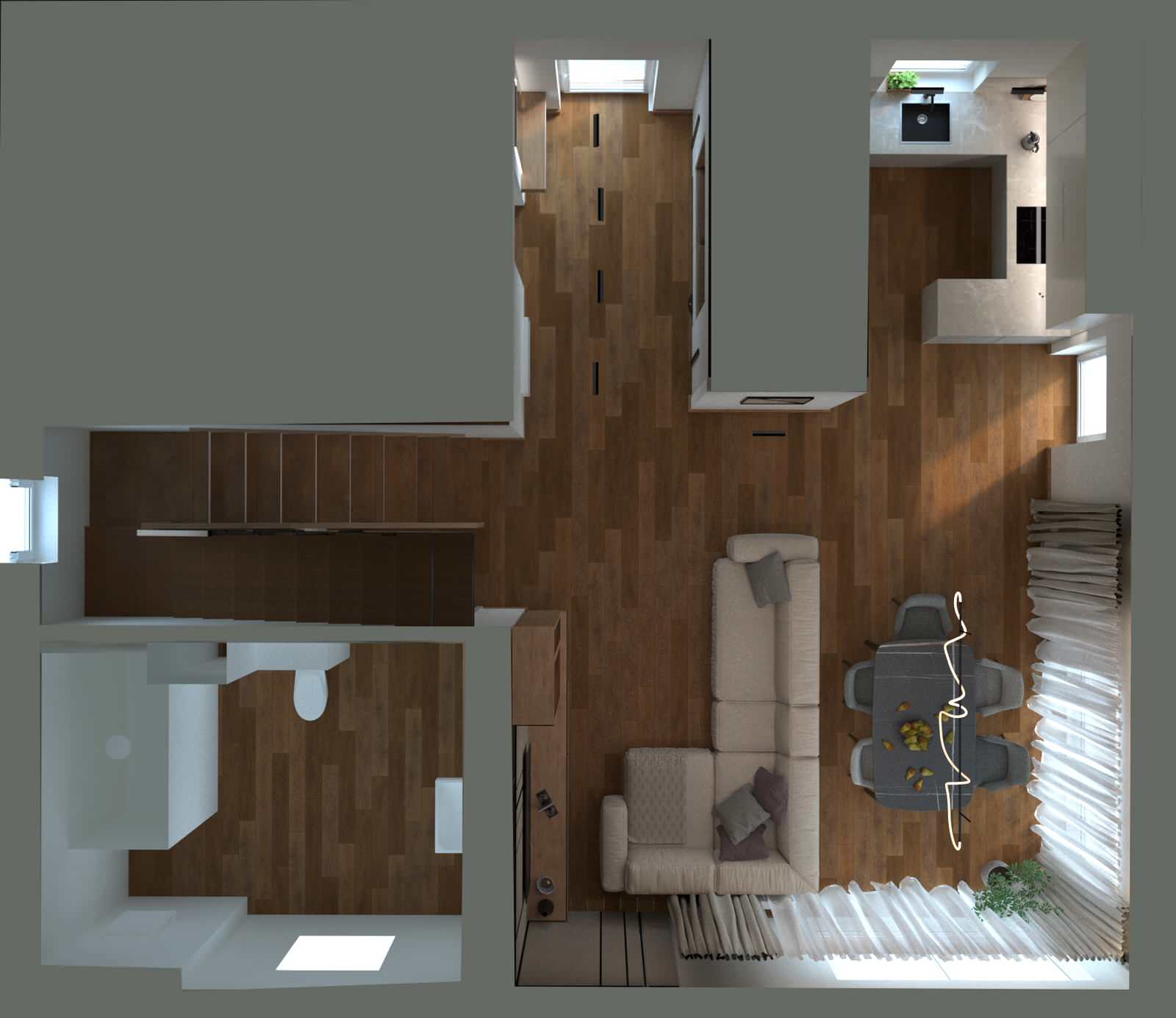 Ультра-современная гостиная в частном доме