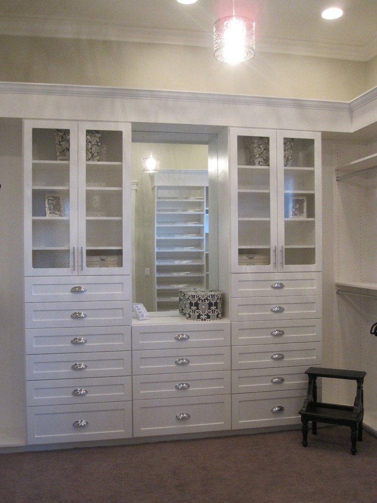 This is an example of a transitional storage and wardrobe in Seattle.