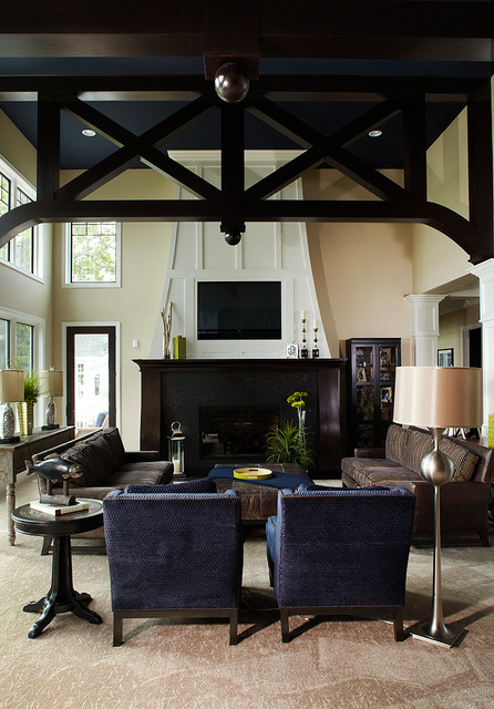 Client Home - Gull Lake, MI klassisk-dagligstue