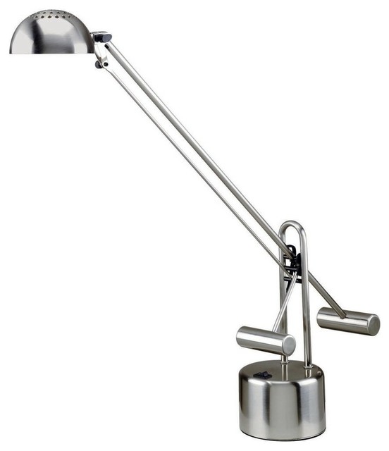 Halotech 1 Light Desk Lamp, Polished Steel