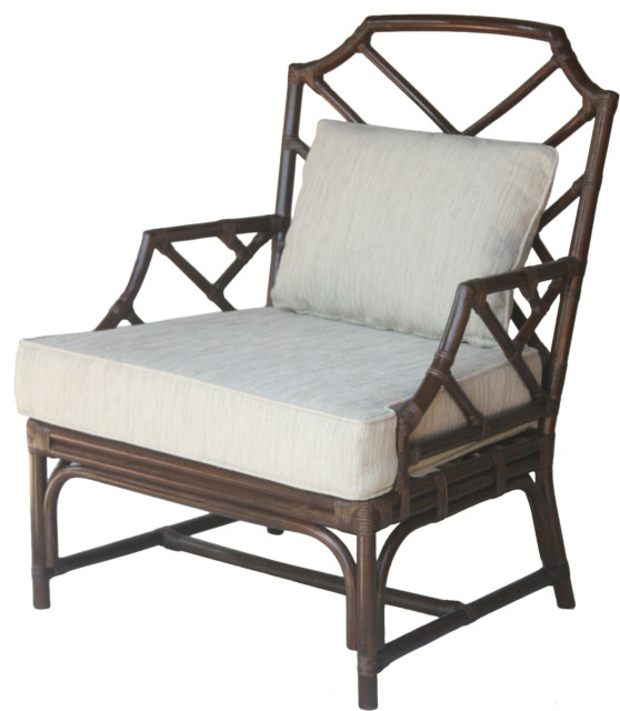 Kara Rattan Accent Chair Tropical Armchairs And Accent Chairs by