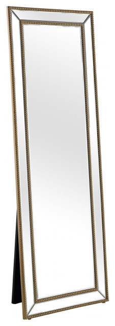 Gold Beaded Full Length Mirror - Contemporary - Bathroom Mirrors - by ...