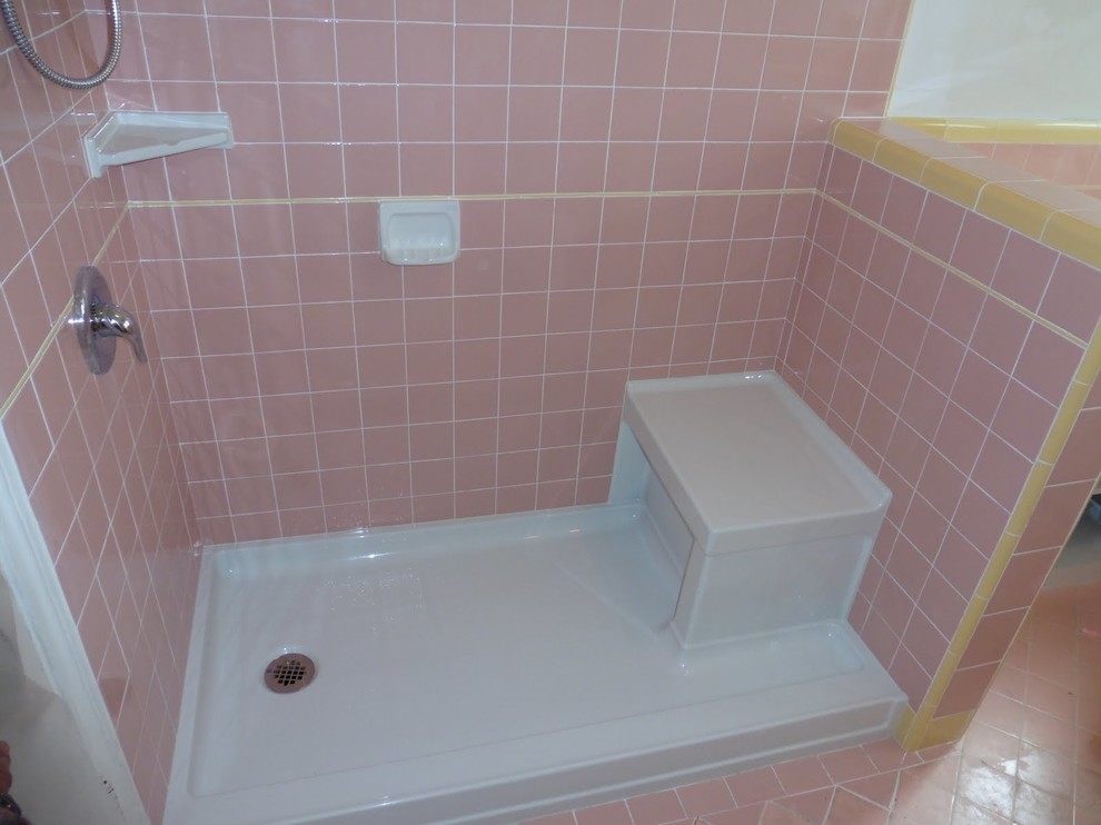 Pink Shower Tiles