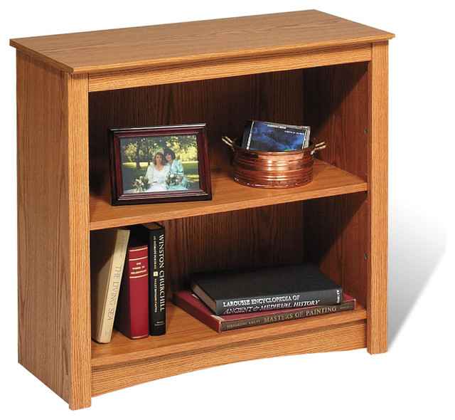 Prepac Sonoma 4 Shelf Wood Bookshelf in Oak