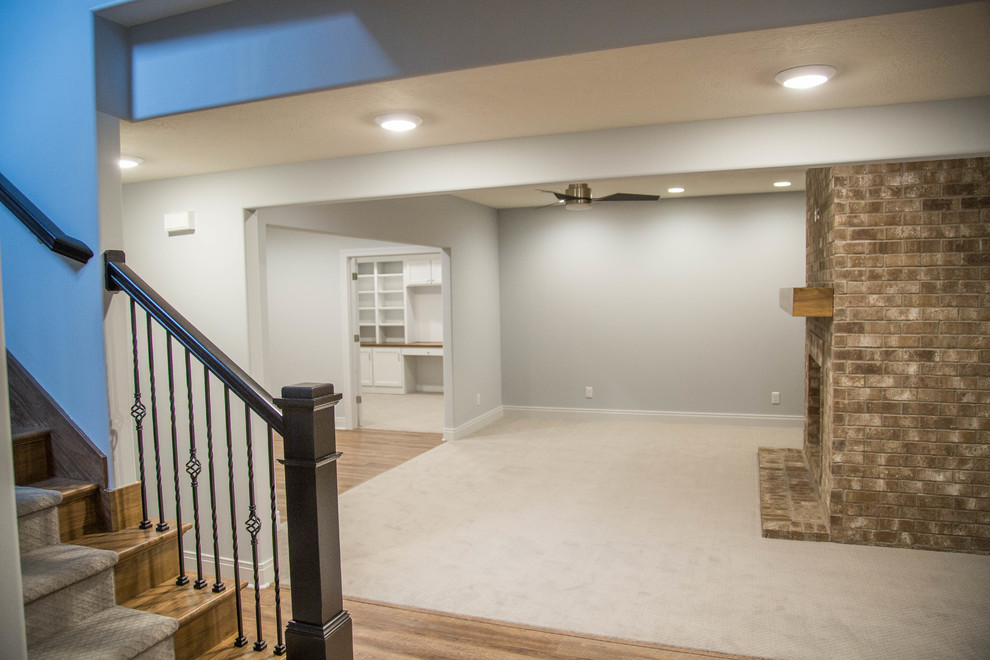 2903 Ranch with Basement Craftsman Basement Indianapolis by