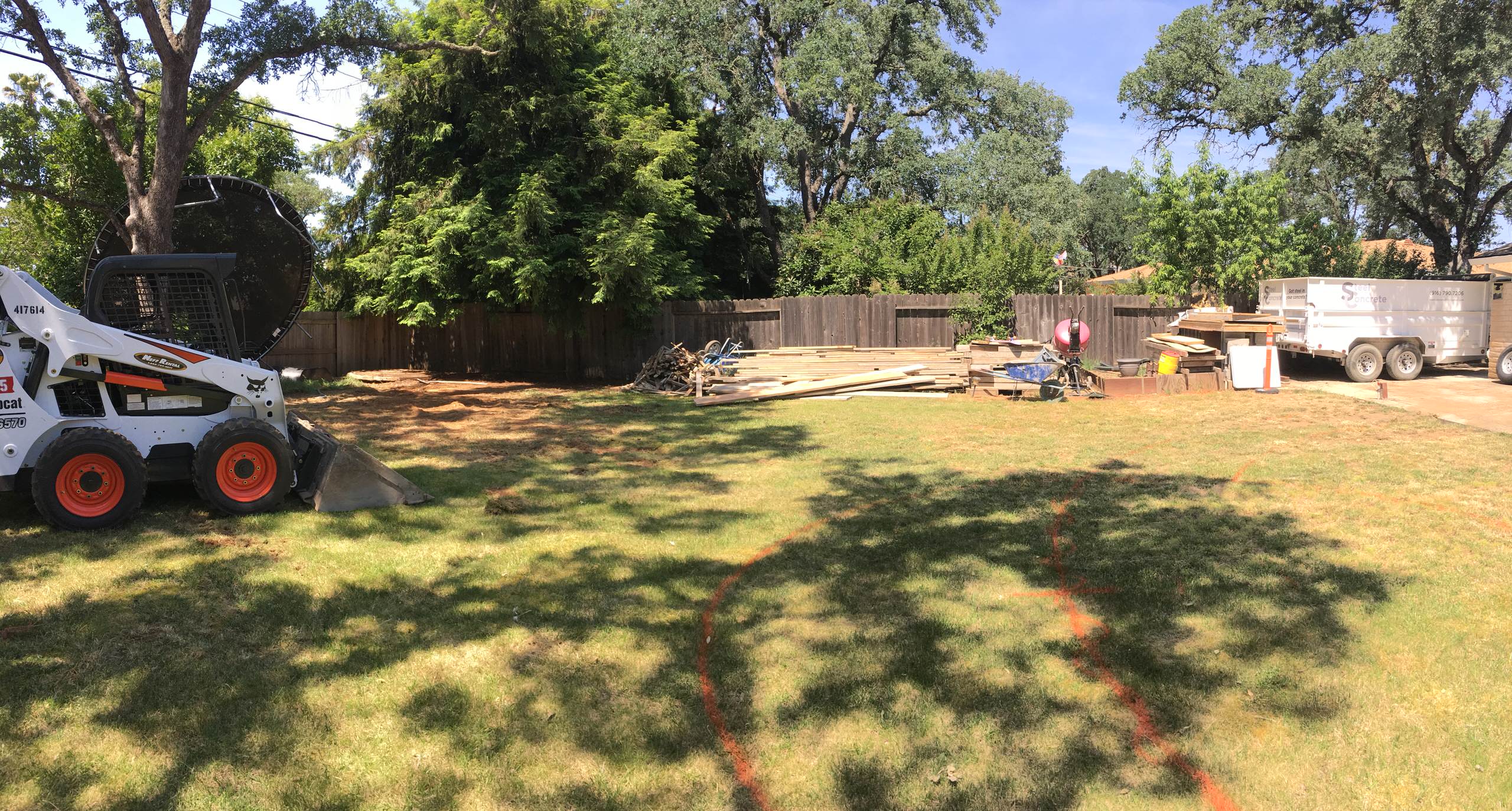 The Zimmerman's Backyard up Grade