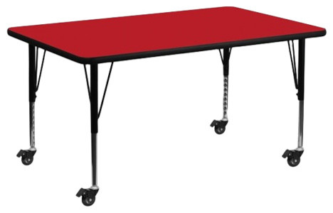 Flash Furniture Mobile 30''W X 60''L Rectangular Activity Table