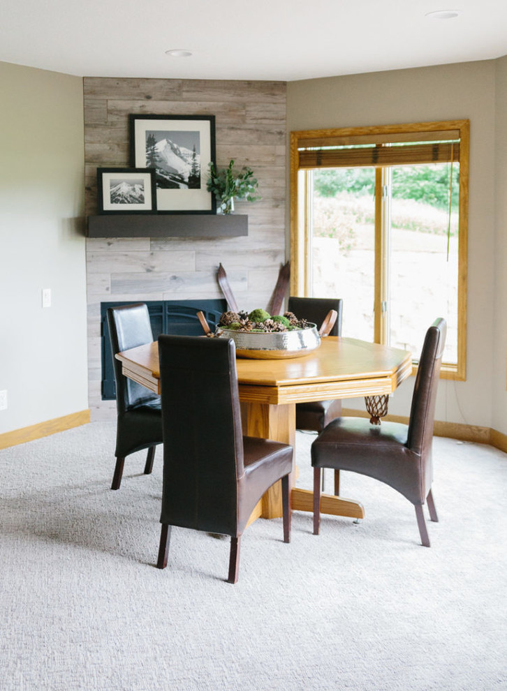 Example of a transitional dining room design in Minneapolis