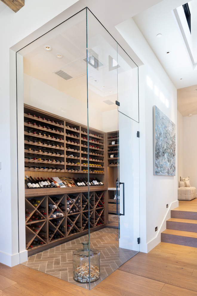 Wine cellar - mediterranean wine cellar idea in San Francisco