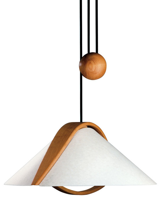 Domus Arta Beech Wood Pull Down Pendant Domus Arta Beech Wood Pull Down Pendant