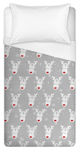 Cute White Deer Duvet Cover Contemporary Kids Comforters By