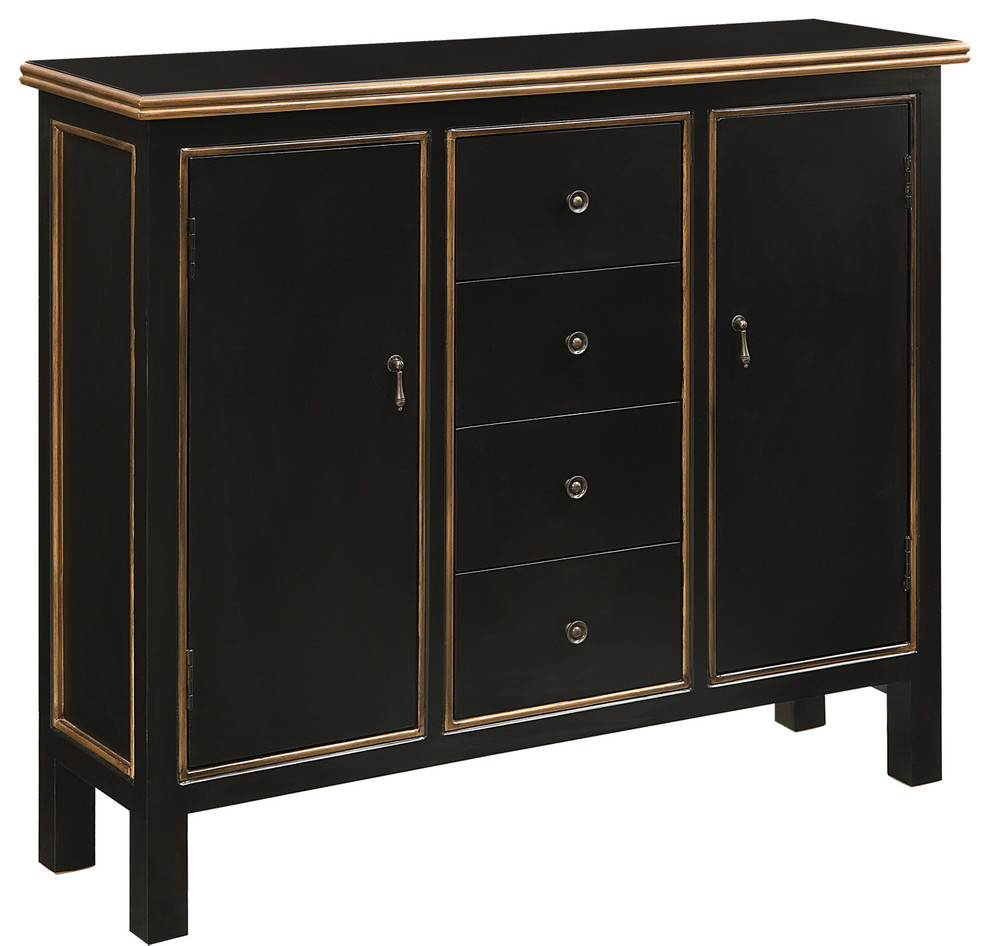 Crestview Belgrade Wall Cabinet In Black