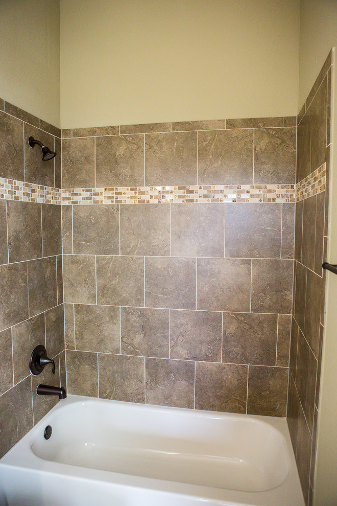 Example of a transitional bathroom design in Austin