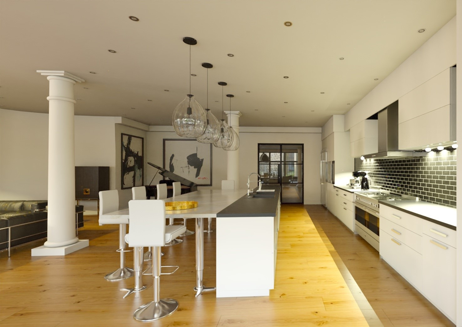 Loft dans un immeuble d'affaires réhabilité.
