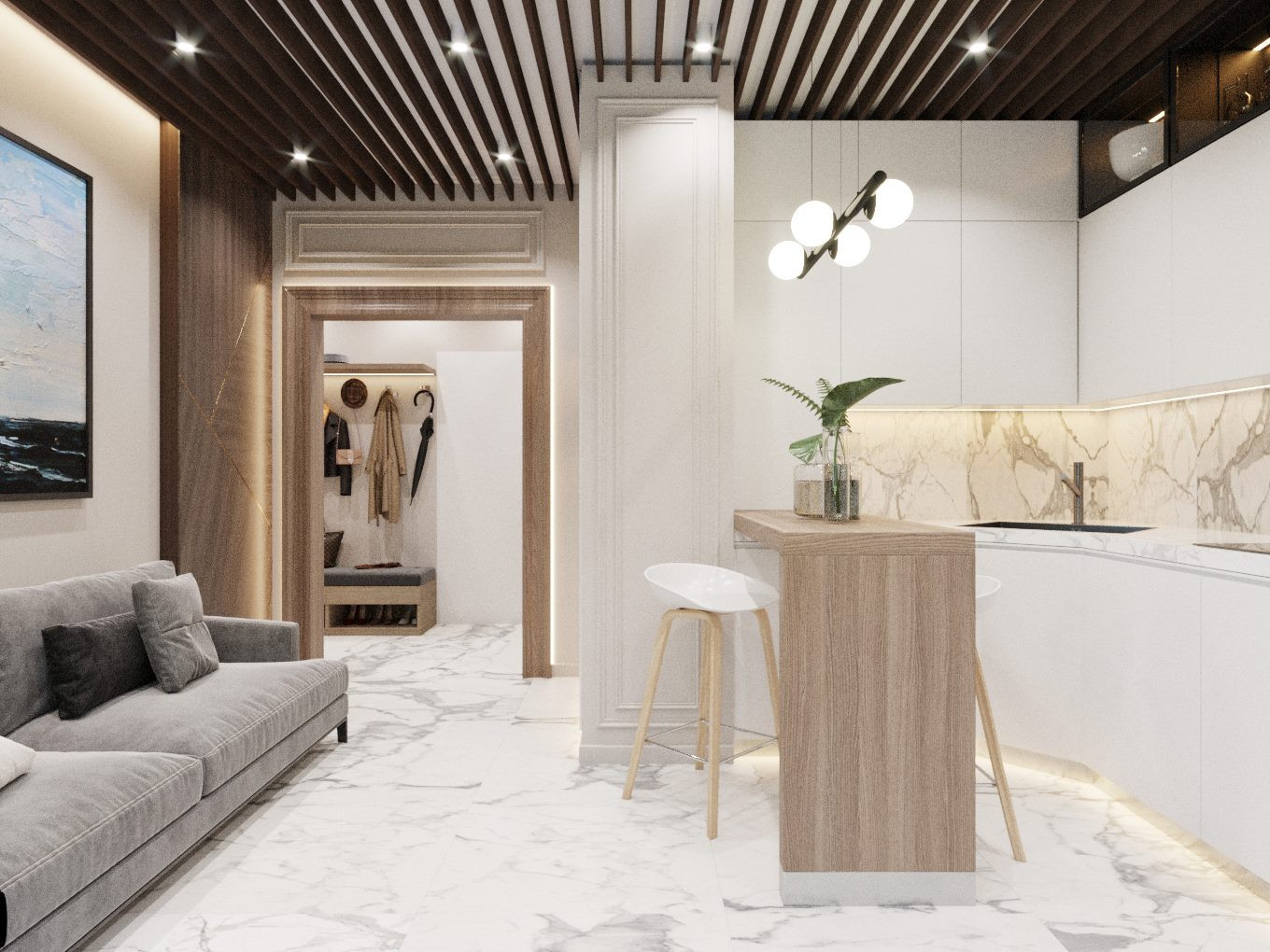 Дизайн-проект квартиры в ЖК Лаванда в Симферополе