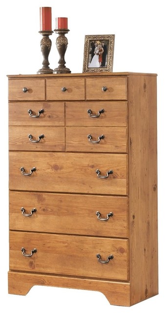 Ashley Bittersweet 5 Drawer Chest Light Brown Traditional