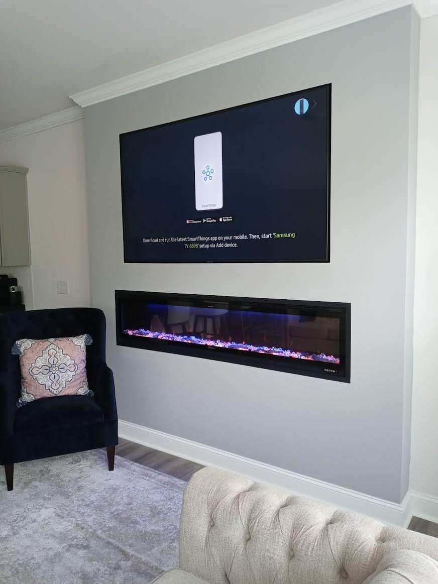 Entertainment Built-In With Fireplace