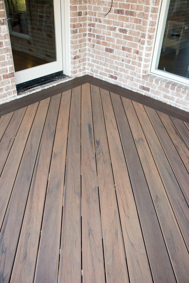 Deck - large contemporary backyard deck idea
