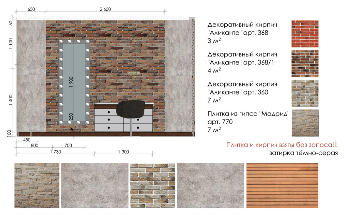 Развертка стены