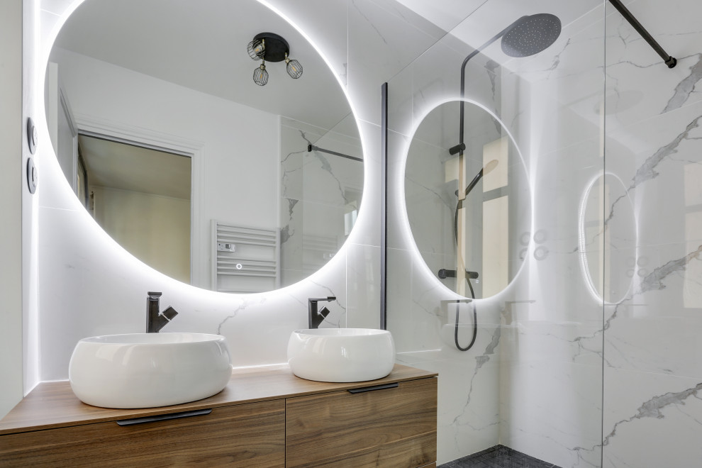Ispirazione per una piccola stanza da bagno padronale minimalista
