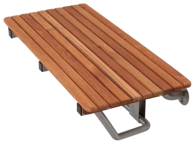 36" Premium Wall Mount Teak Shower Bench - Shower Benches & Seats - by ...