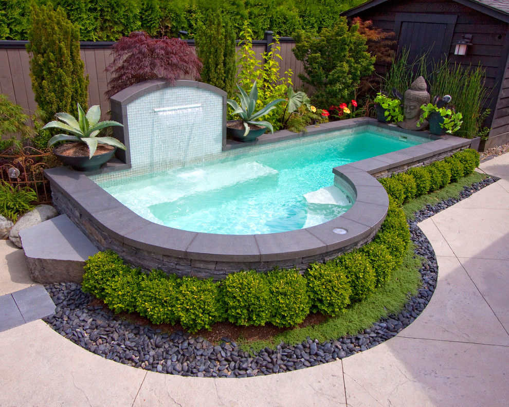 Inspiration for an eclectic custom-shaped pool in Vancouver.