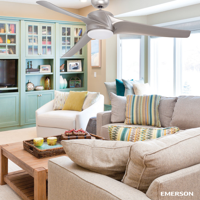 Emerson Luray Eco 60 Outdoor Ceiling Fan With Led Light Contemporary Av Del Mar Designs Inc Houzz Emerson Luray Eco 60 Outdoor Ceiling, Luray Eco Ceiling Fan