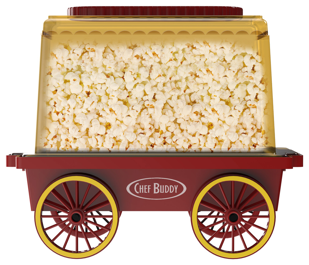 Tabletop Popcorn Machine- Vintage, Retro Theater Style Popper by Chef Buddy