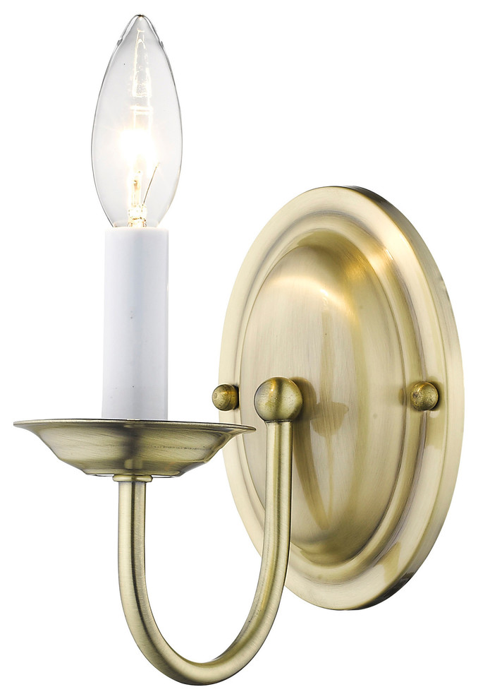 Home Basics Wall Sconce, Antique Brass