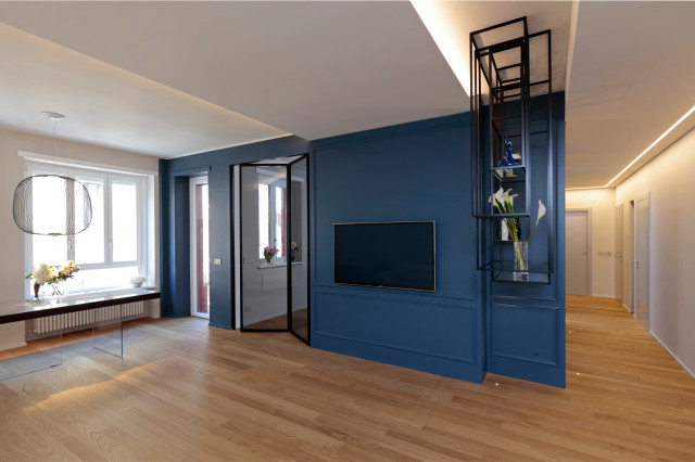 Boiserie contemporary-vardagsrum