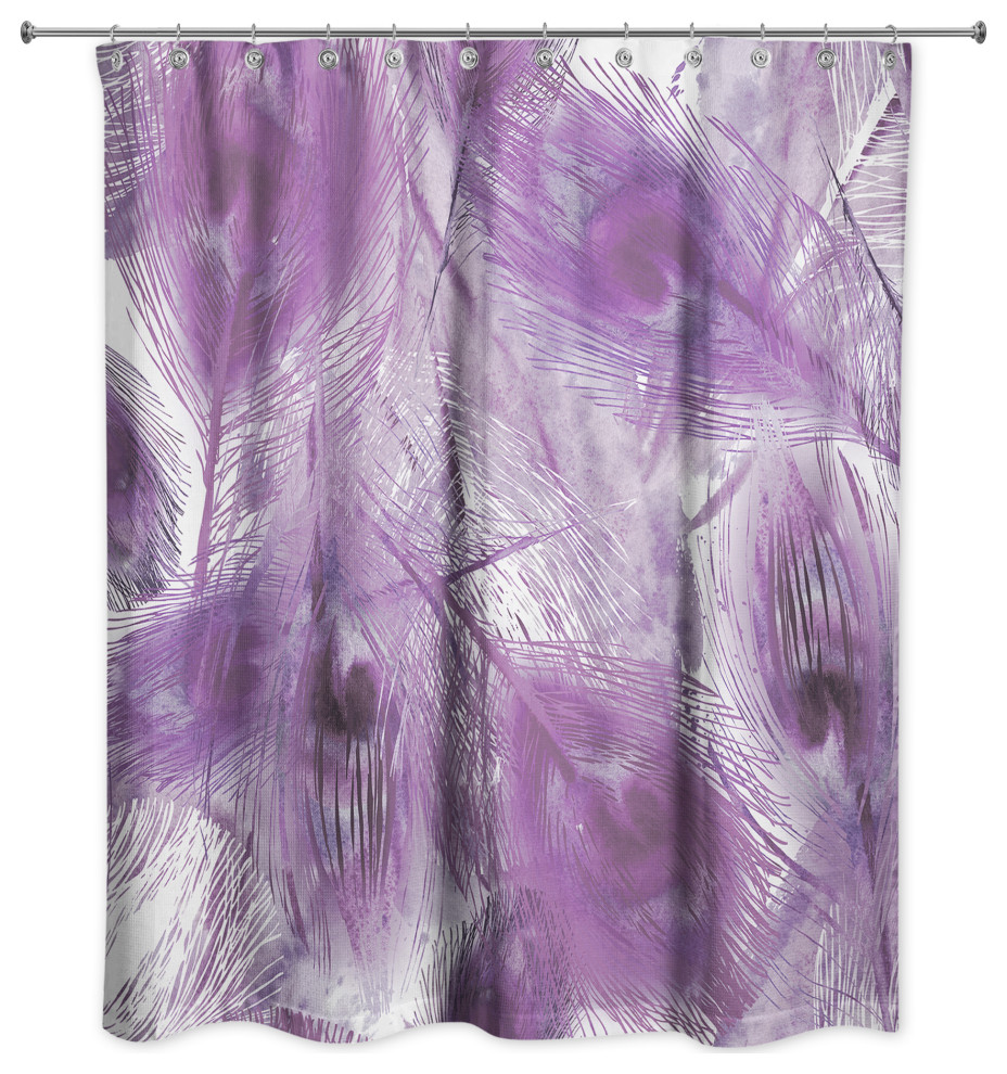 Peacock Feathers 4 71x74 Shower Curtain